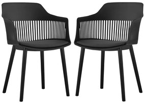 Kit 2 Cadeiras Decorativas Para Sala de Estar Sócrates Preto G56 - Gran Belo