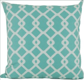 Conjunto 3 Capas almofadas Lyon Veludo Estampado Turquesa 43x43cm