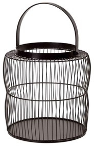 Lanterna Decorativa em Metal Preto 23x22 cm -  D'Rossi