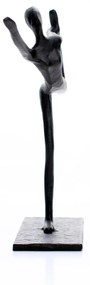 Escultura Decorativa em Metal Preto Equilíbrio 19x17 cm - D'Rossi