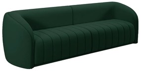 Sofá Decorativo Sala de Estar 252cm Adam 3 Lugares Veludo Verde G45 - Gran Belo
