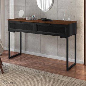 Aparador com Pé de Ferro Iron 136cm Imbuia/Preto - Vizzato - Preto