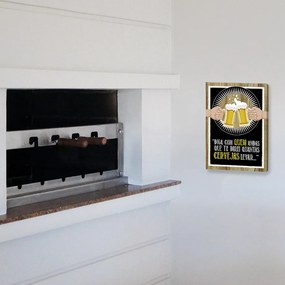 Quadro Brinde chopp - Diga com Quem Andas