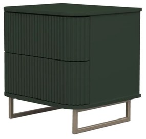 Mesa de Cabeceira Miami - Verde Oliva com Detalhes Fendi Lumiére Kleiner