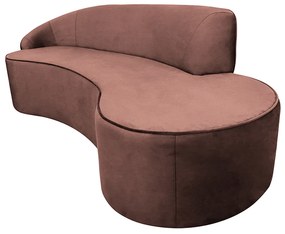 Sofá Decorativo 3 Lugares 210cm Abby Encosto Esquerdo Curvo Veludo Malbec G15 - Gran Belo