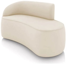 Sofá 2 Lugares Orgânico 140 cm Morgan Veludo/Cotelê - Bege