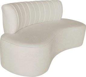 Sofá Curvo 2 Lugares Organico Sala Recepção Escritório Valência 120cm Bouclé