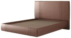 Cama Queen Flutuante Com Cabeceira 160cm Lyra Sintético Telha S05 - Mp