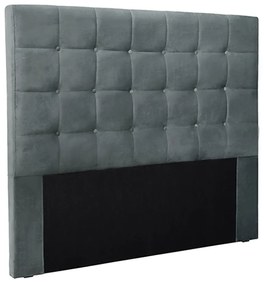 Cabeceira Decorativa Casal 1,40M Tropea Veludo Cinza G63 - Gran Belo