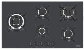 Cooktop a Gás Tramontina Penta Side Plus 5GG B Tri 90 em Vidro Temperado Preto