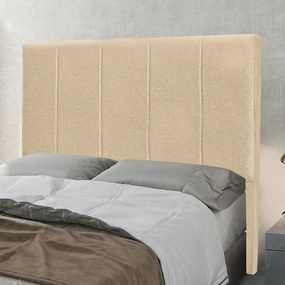 Cabeceira Cama Box King 195 cm Arizona Linho S04 - D'Rossi - Dourado