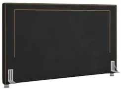 Cabeceira Cama Box Casal King 195cm Mali Z37 Veludo Preto - Mpozenato