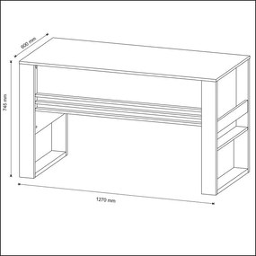 Mesa para Computador Escrivaninha Home Office Tecno Nogal