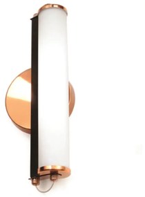 Arandela Fence Fechada Vidro Tubo Longo 12X9X28Cm 2Xg9 - Old Artisan A... (ROSE FOSCO)