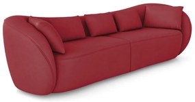 Sofá Bipartido Sala de Estar Diamond 232cm com Almofadas Soltas Veludo Bordô G52 - Gran Belo