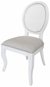 Cadeira Medalhão Delicate Palha - Branco Provençal Kleiner