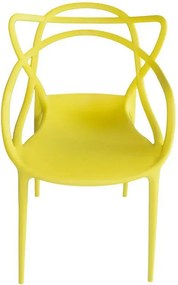 Cadeira Externa de Plástico Reciclável Decorativa Amsterdam Amarelo L15 - Gran Belo