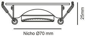 Spot De Embutir Quadrado 5W 6500K Led Bivolt 8,6X8,6X2,5Cm - Opus Eco...