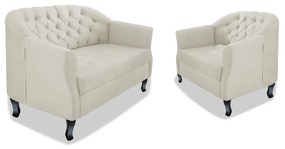 Kit Namoradeira e Poltrona Julia A02 Corano - ADJ Decor