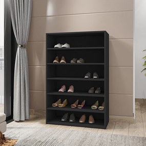Sapateira Vertical 18 Pares 72cm Closet Organizador Melice Preto A01 - D'Rossi