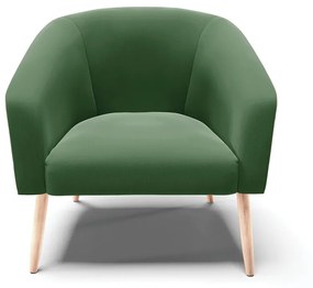 Poltrona Decorativa Pé Palito Natural Kit 2 Stella Suede Verde D03 - D'Rossi