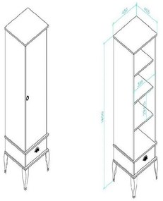 Cristaleira Clássica Provençal 1 Porta De Vidro E 1 Gaveta - Branco