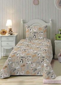 Jogo de Cama Gatos Solteiro 2 Peças