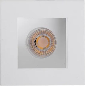 Plafon De Embutir Alum&amp;amp;#xED;nio 7,5x7,5cm Flat - BRANCO