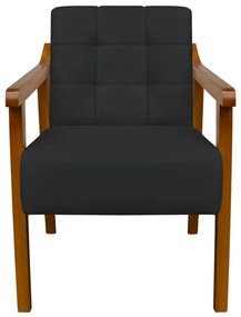 Poltrona Decorativa Vênus Veludo Preto