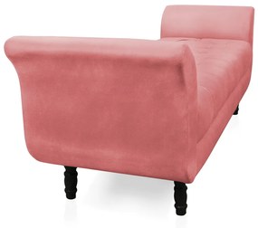 Recamier Olinda Suede 160 cm Pés Torneados Tabaco - D'Rossi - Rose