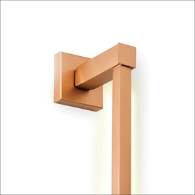 Arandela Corel Tubo Quadrado 34X06X11Cm Fita Led Metal Alumínio - Old... (CAFÉ, 110v)