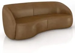 Sofá 3 Lugares Orgânico 240cm e Poltrona Zion Z32 Sintético Caramelo -
