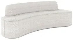 Sofá 3 Lugares para Sala de Estar Living 210cm Koane D06 Bouclê Off Wh