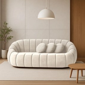 Sofá 2 Lugares Orgânico para Sala Cloud Bouclê E03 - D'Rossi - Bege