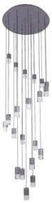 Pendente Led Aluminio Cinza 72W 3000K Capsula