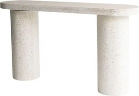 Aparador Elíptico Pilar Concreto Branco