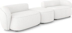 Sofá Versátil Sala de Estar Egito 302cm Modulado Bouclê Branco G52 - Gran Belo