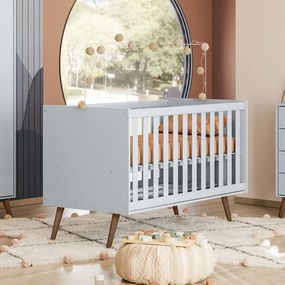Berço Mini Cama Retrô Encanto Cinza - Loja Sheep - Cinza