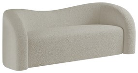 Sofá Curvo 3 Lugares Orgânico Sala Recepção Escritório Coréia 200cm Linho