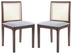 Kit 2 Cadeira Decorativa Sala de Jantar Steve Amêndoa G55 - Gran Belo