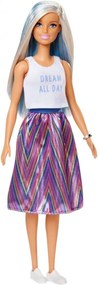 Boneca Barbie Fashionistas Loira Mechas Azuis - Mattel