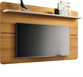 Painel Suspenso Decorativo Curv 1.8 TV até 70 Polegadas Cinamomo/OffWhite G26 - Hb Móveis