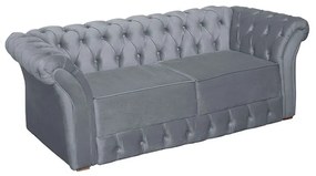 Namoradeira Sofá 2 Lugares Chesterfield Capitonê 186cm Veludo Cinza - Sheep Estofados - Cinza