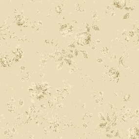 Papel de Parede floral creme e marrom 0.52m x 3.00m