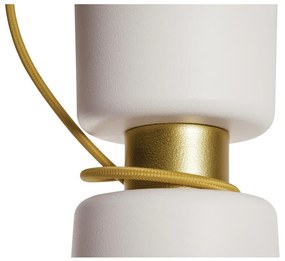 Pendente Cacharrel Ø12,5X38Cm 1Xe27 | Usina 16716/12 (DR-V / CP-M - Dourado Fosco / Champanhe Metálico)