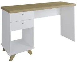 Mesa Escrivaninha 135cm Elai e Balcão 1 Porta 3 Gavetas Merano A06 Olm