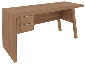 Mesa com 2 Gavetas para Escritório Home Office ME4122 MDP Amendoa G69 - Gran Belo