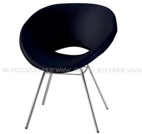Poltrona Tok Estofada Korino Preto - 17603 Sun House
