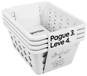 Kit Cesta Organizadora - Leve 4 e Pague 3 (Branco)