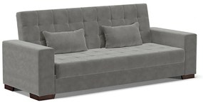 Sofá Cama Decorativo 210cm Beesley Suede Grafite G19 - Gran Belo